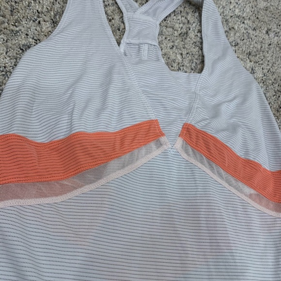 Lululemon white/coral/pink tank size 6 - Picture 2 of 4